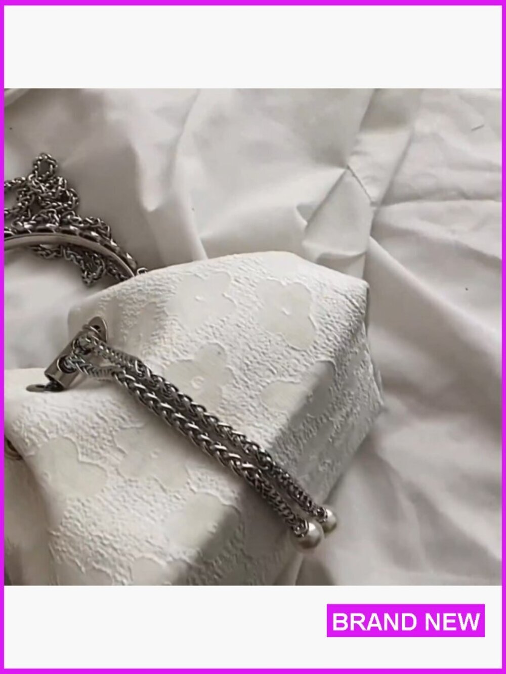 Mini Rhinestone Evening Clutch Crossbody Purse Floral Print Elegant Party Wear - Picture 7 of 7